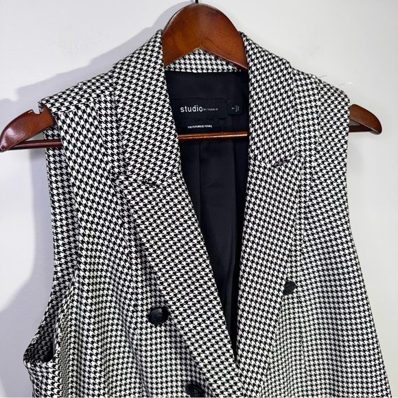 Torrid Studio Ponte Houndstooth Buttoned Tailored Suit Vest Size 1x - Picture 5 of 13
